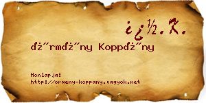 Örmény Koppány névjegykártya